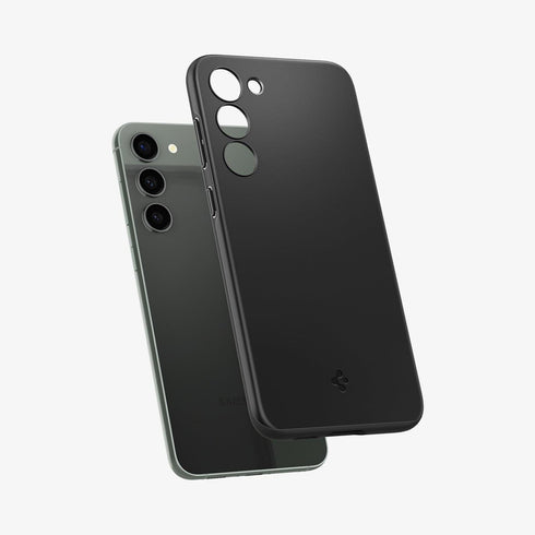 ACS05609 - Galaxy S23 Ultra Case Thin Fit in black showing the back